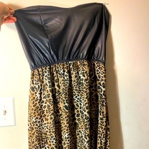 Cheetah strapless heart shaped dress